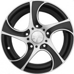 Скад Вихрь 7x16 5x139.7 ET40 d98.5 алмаз бархат (матовый черный+ проточки)
